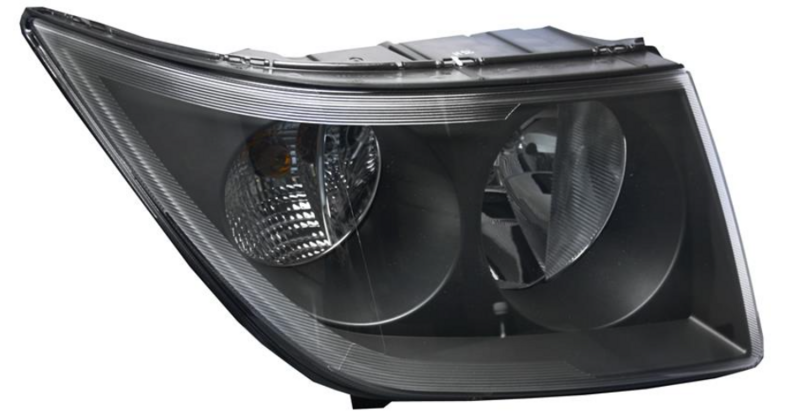 Фара ліва  H7/H7, черна рамка, мех./елек. [DEPO]