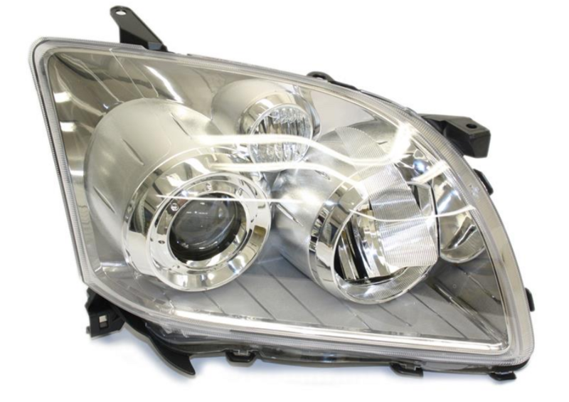 Фара правая H7/H1, елек.рег. черная рамка 7/06- [DEPO]