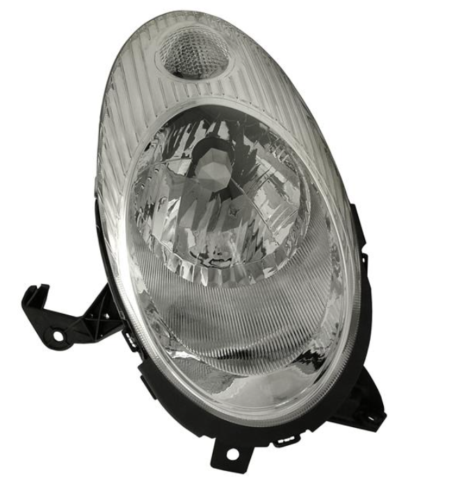 Фара права H4, автом. рег. (черна рамка), автом. рег., -10/07 [DEPO]