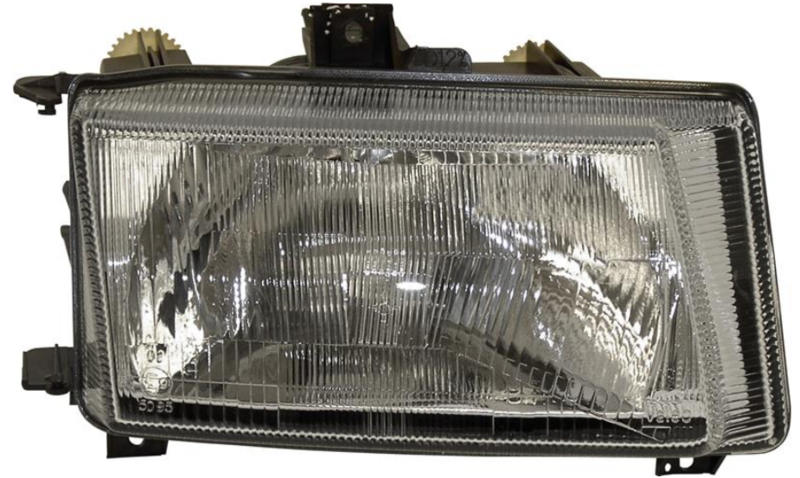 Фара права  H4, мех./елек. рег., 9/00- [DEPO]