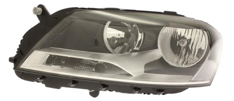 VW PASSAT 11/10- Фара перед. лів H7/H7 + поворот,автомат, + корректор, black trim  [DEPO]
