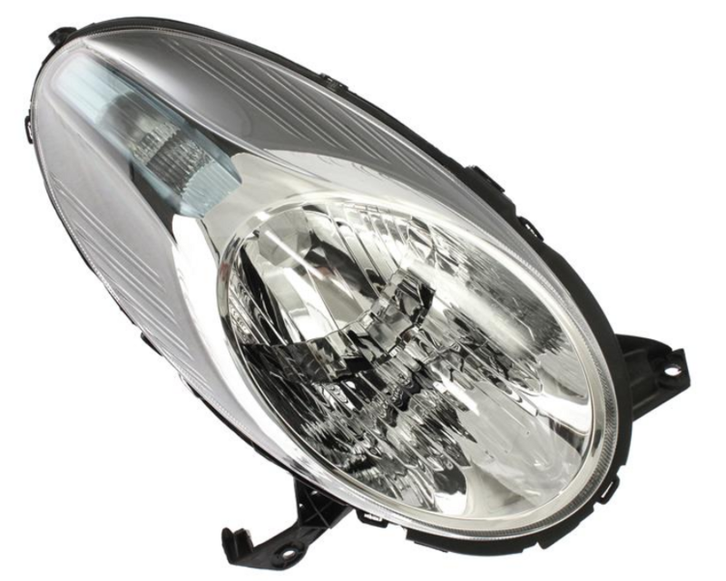 Фара права H4, автом. рег. (хром.рамка), автом. рег. 11/07- [DEPO]