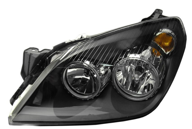 OL AST H лів. фара H7/H1 з поворот., черн. рамка, автом. + коррект., -3/07