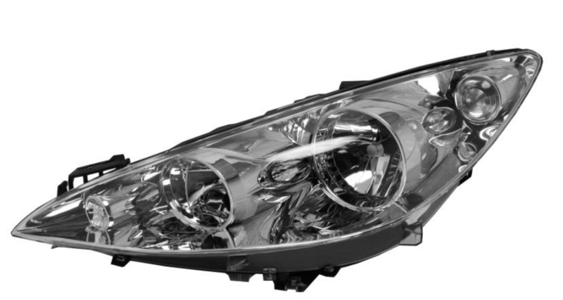 PE 308 лів. фара H7/H1 з поворот., автом., + коррект.