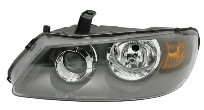 NS ALMERA 00- лев. фара H7/H7 автом. (черн. рамка) 8/02-