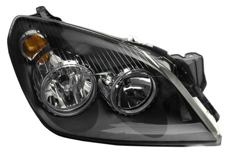 OL AST H Пров. фара H7/H1 с поворот., черн. рамка, автом. + коррект., -3/07