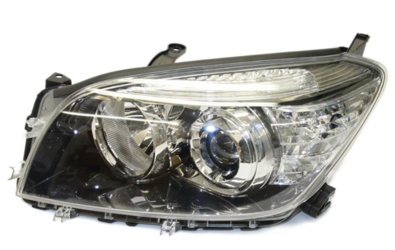TO RAV4 06- лев. фара H11/HB3 с поворот., черн. рамка, автомат, +коррект., -08
