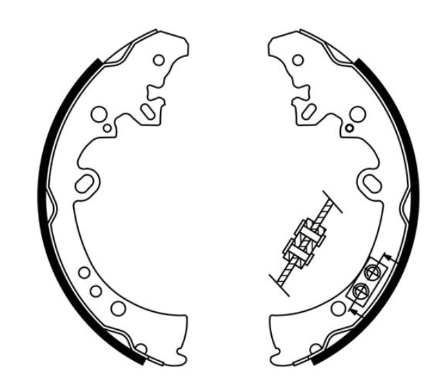Гальмівні колодки барабанні