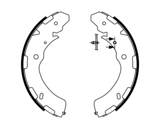 Гальмівні колодки барабанні