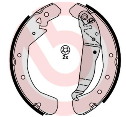 Гальмівні колодки барабанні