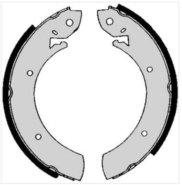Гальмівні колодки барабанні