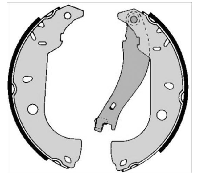 Гальмівні колодки барабанні
