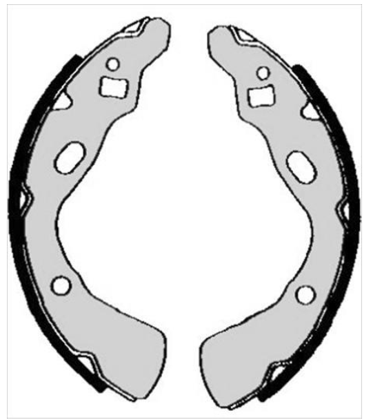 Гальмівні колодки барабанні