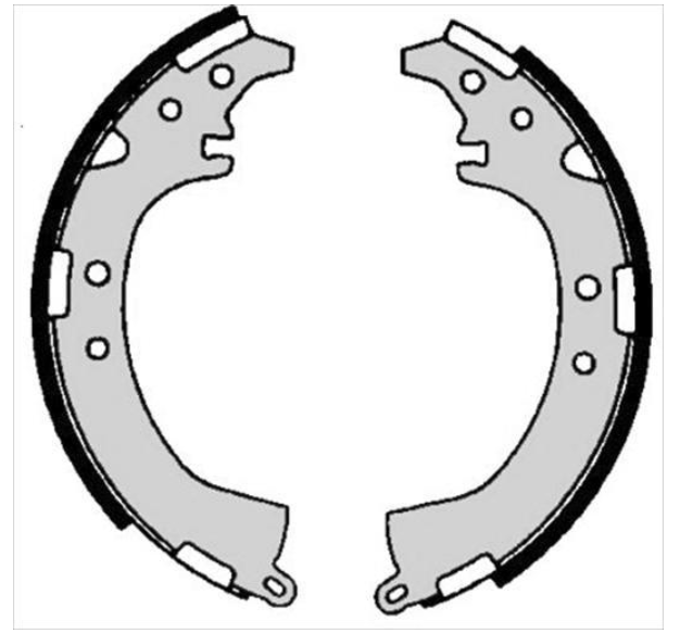 Гальмівні колодки барабанні