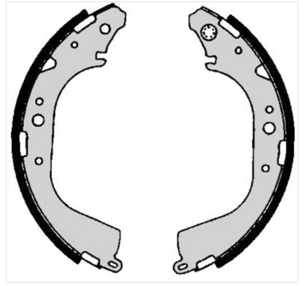 Гальмівні колодки барабанні