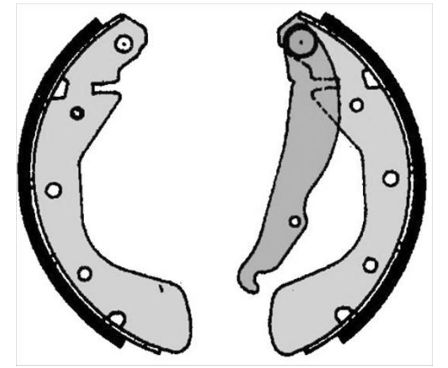 Гальмівні колодки барабанні