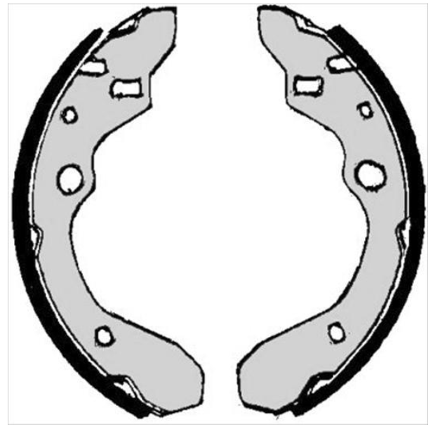 Гальмівні колодки барабанні