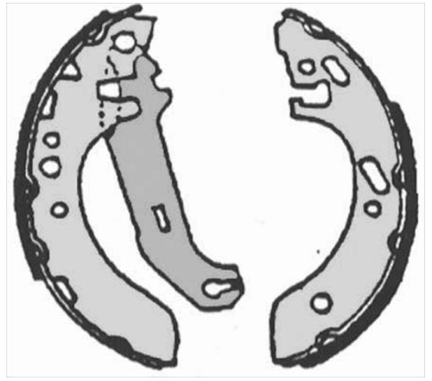 Гальмівні колодки барабанні