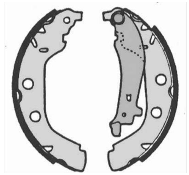 Гальмівні колодки барабанні