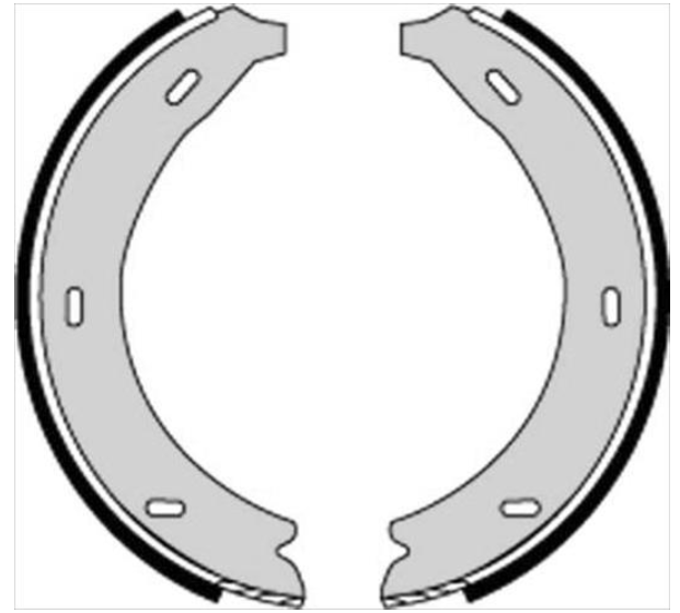 Гальмівні колодки барабанні