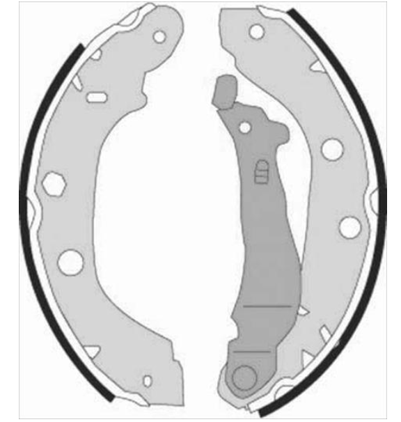 Гальмівні колодки барабанні