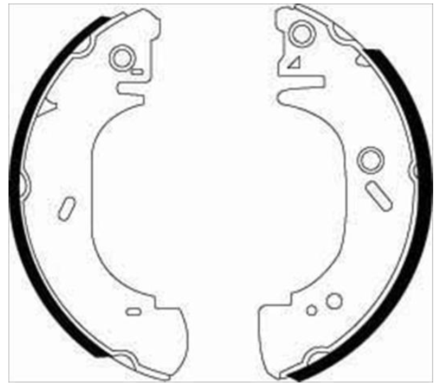 Гальмівні колодки барабанні