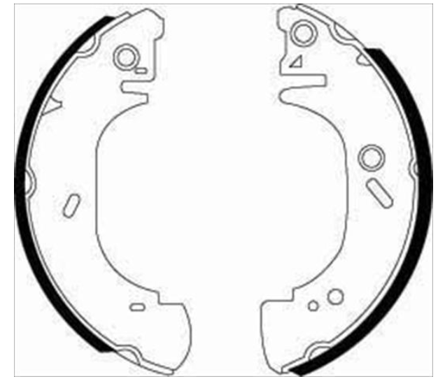Гальмівні колодки барабанні