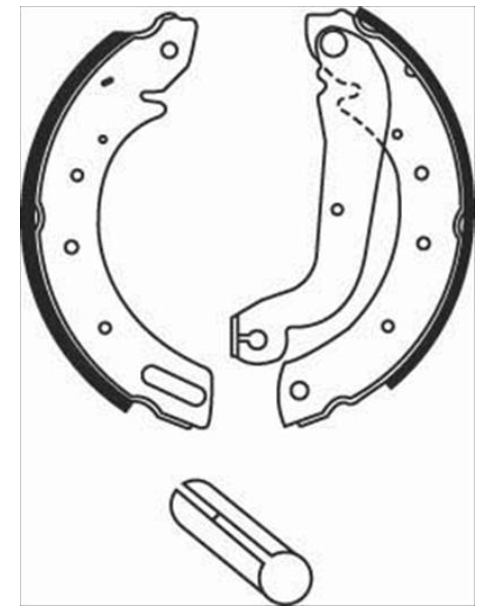 Гальмівні колодки барабанні