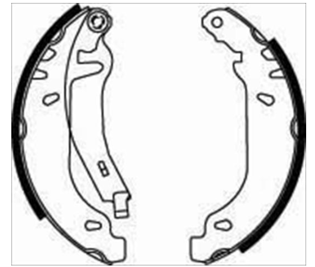Гальмівні колодки барабанні