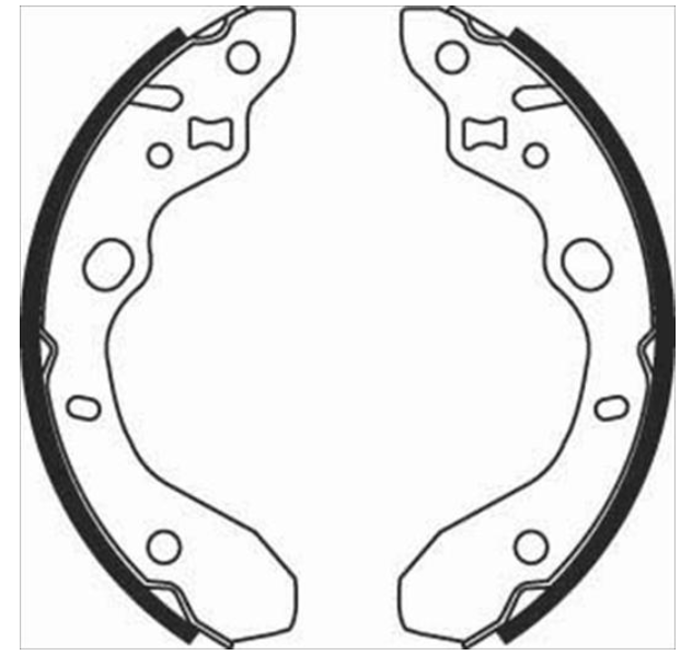 Гальмівні колодки барабанні