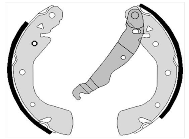 Гальмівні колодки барабанні