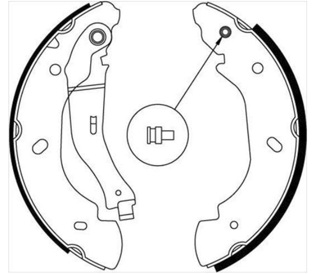 Гальмівні колодки барабанні