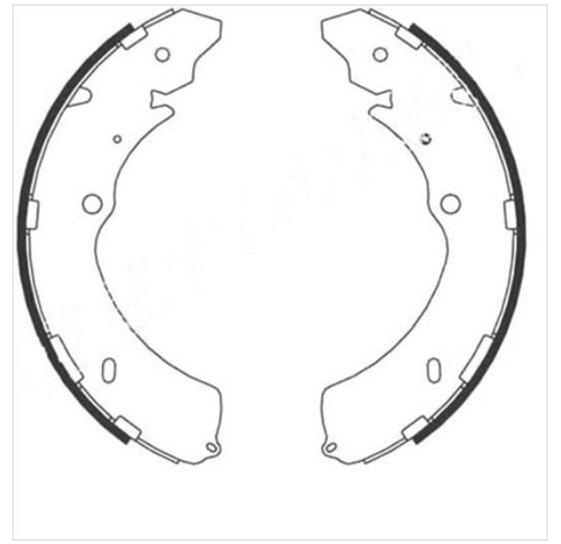 Гальмівні колодки барабанні