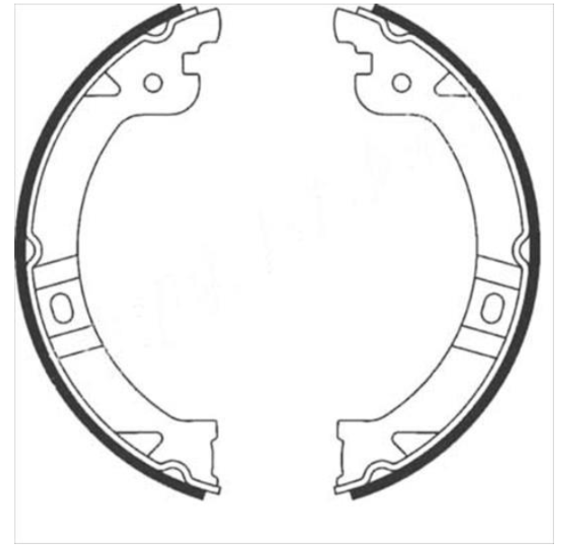 Гальмівні колодки барабанні