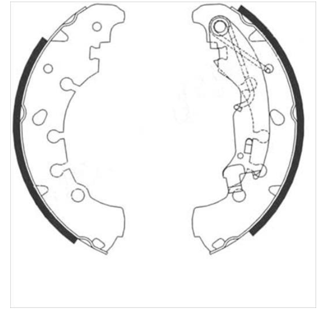 Гальмівні колодки барабанні