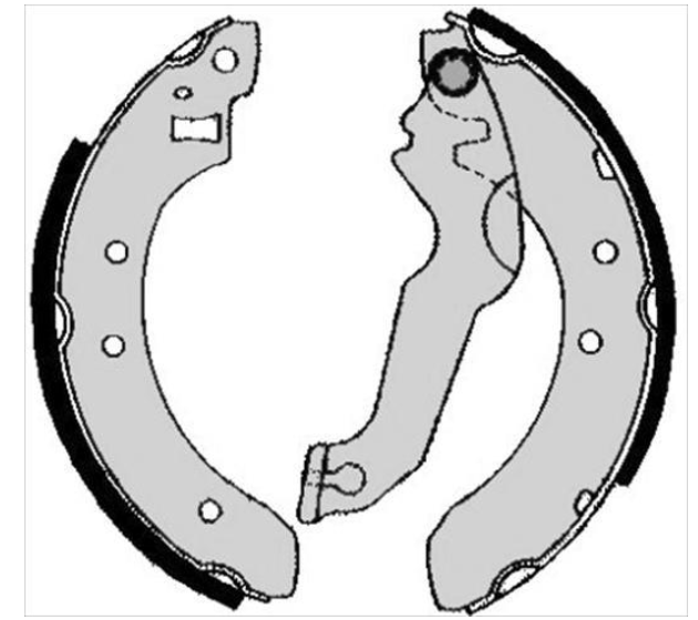 Гальмівні колодки барабанні