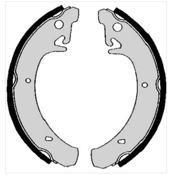 Гальмівні колодки барабанні