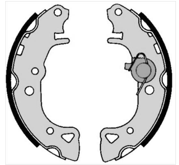 Гальмівні колодки барабанні