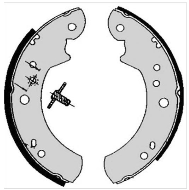 Гальмівні колодки барабанні