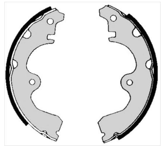 Гальмівні колодки барабанні