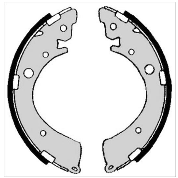 Гальмівні колодки барабанні