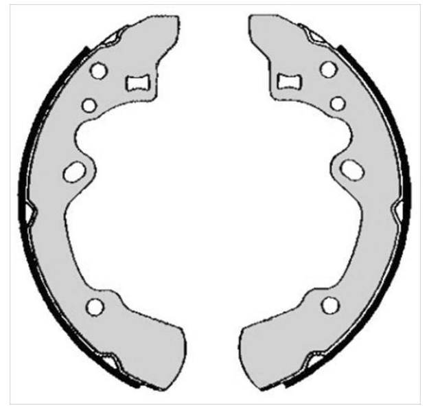 Гальмівні колодки барабанні