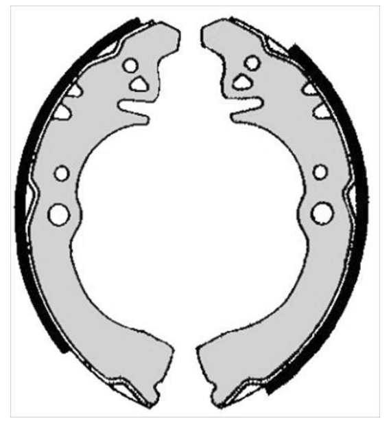 Гальмівні колодки барабанні