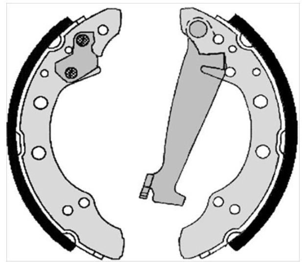 Гальмівні колодки барабанні