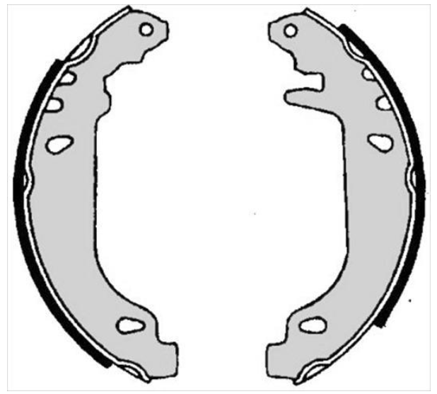 Гальмівні колодки барабанні