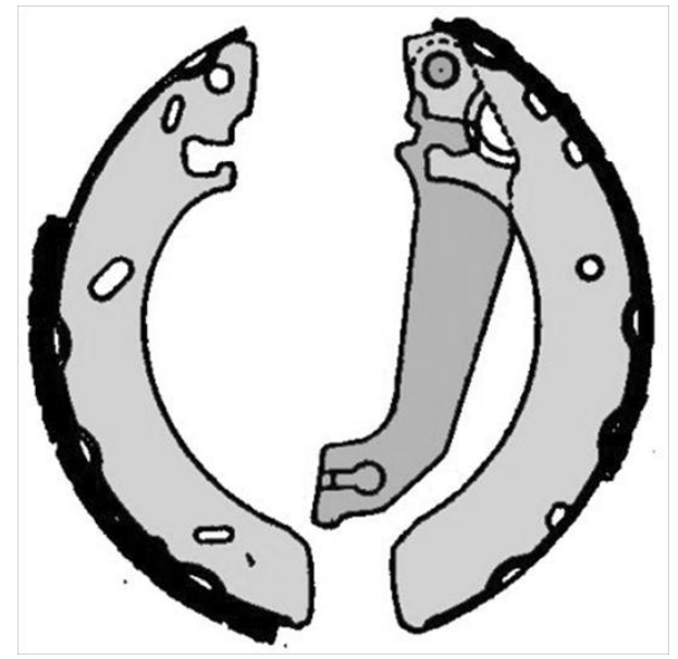 Гальмівні колодки барабанні