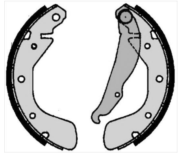 Гальмівні колодки барабанні