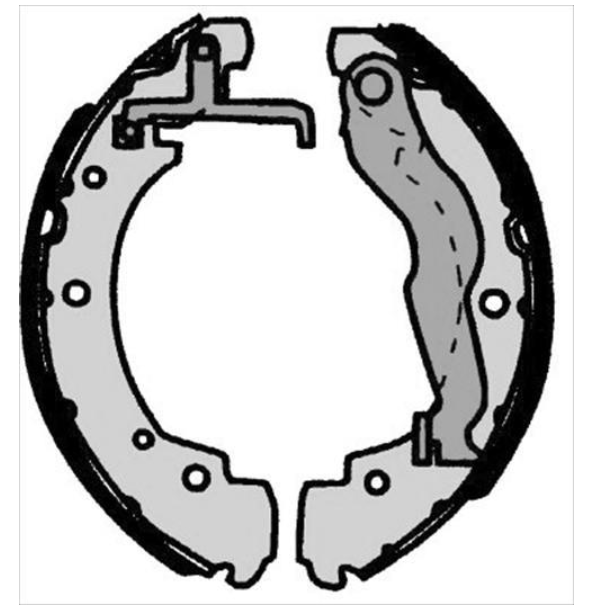 Гальмівні колодки барабанні
