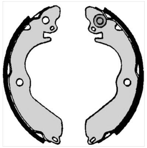 Гальмівні колодки барабанні