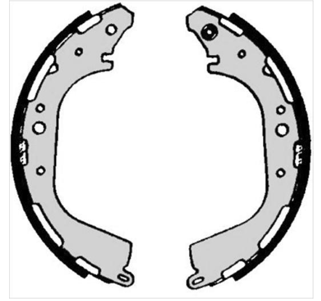Гальмівні колодки барабанні
